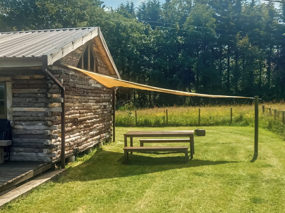 Sitting-out-area | The Sunset Cabin, Beccles