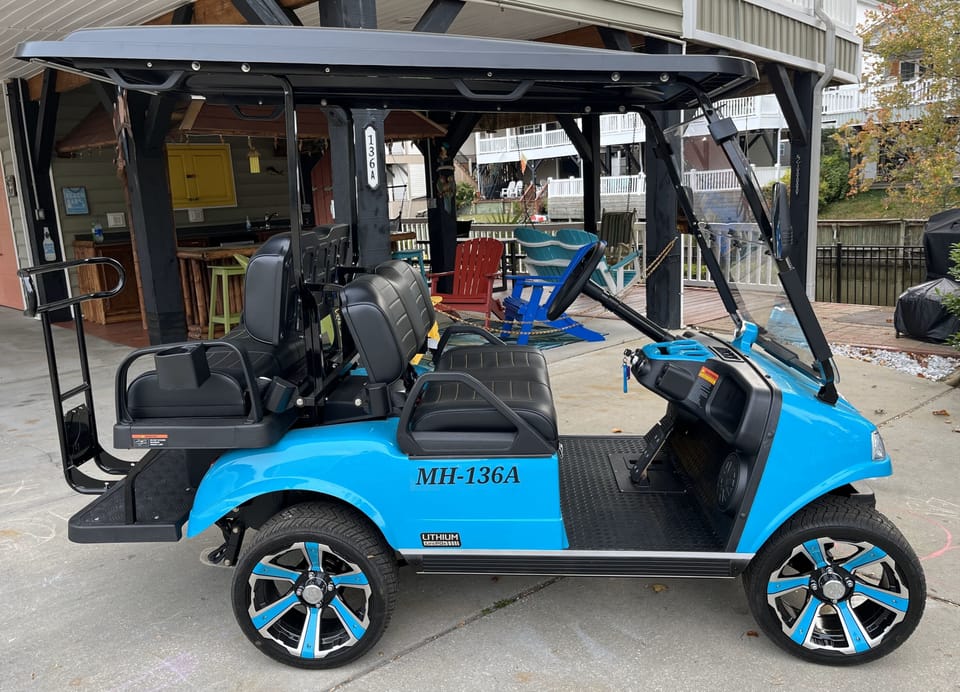 Golf cart included with rentals