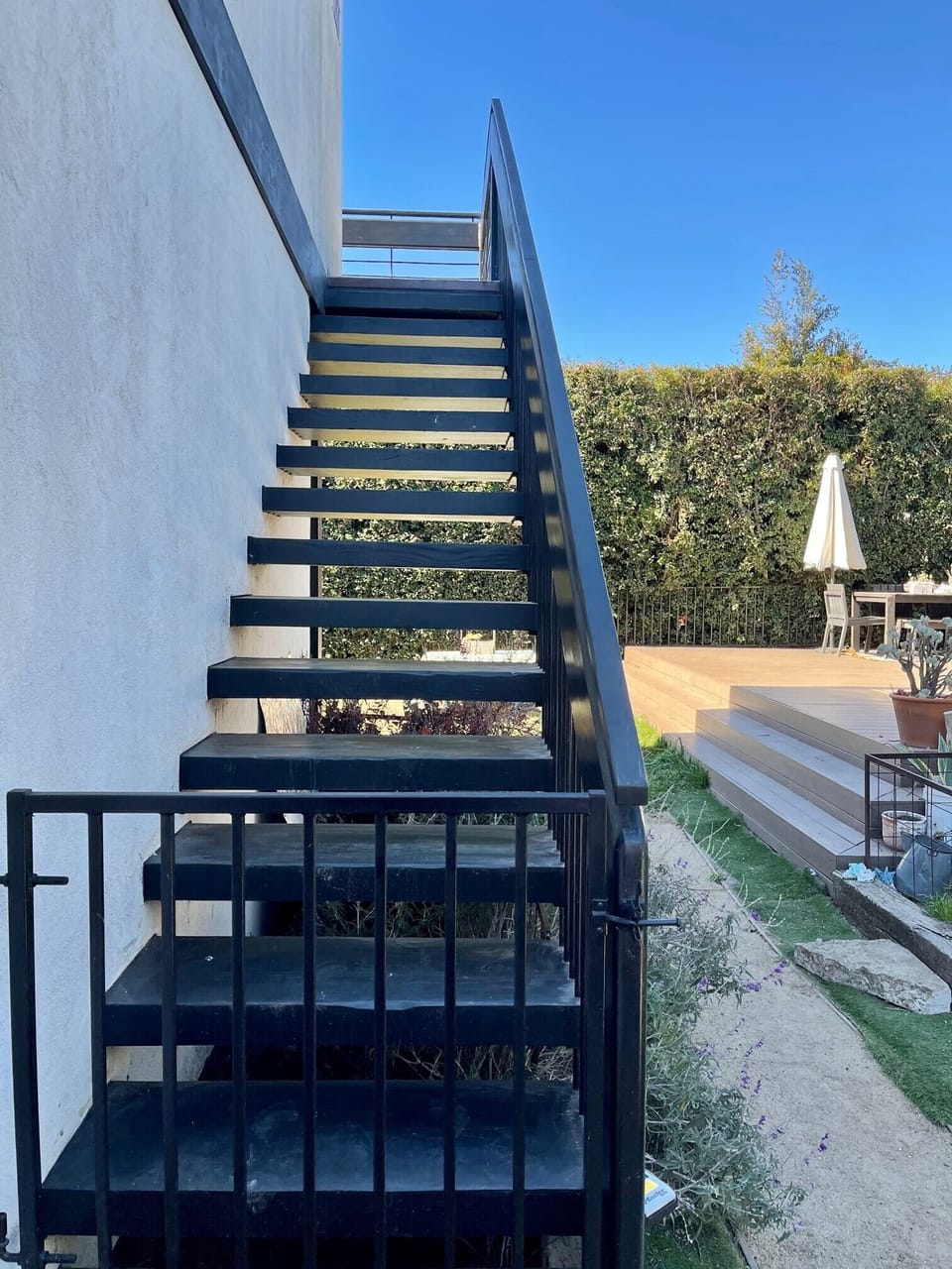Private Staircase with Lower Gate and Key pad entrance for touchless entry