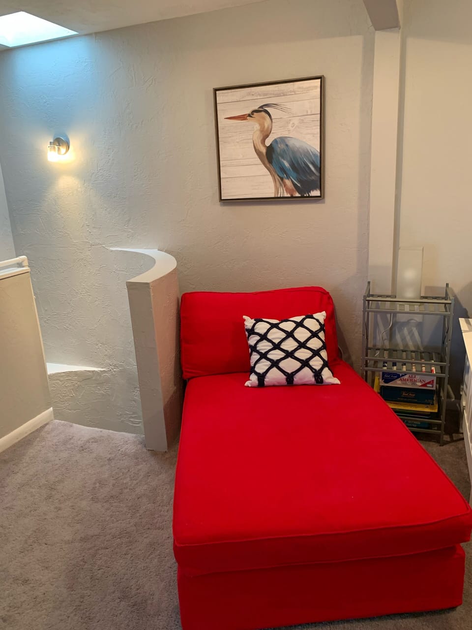 Chaise lounge in the loft 