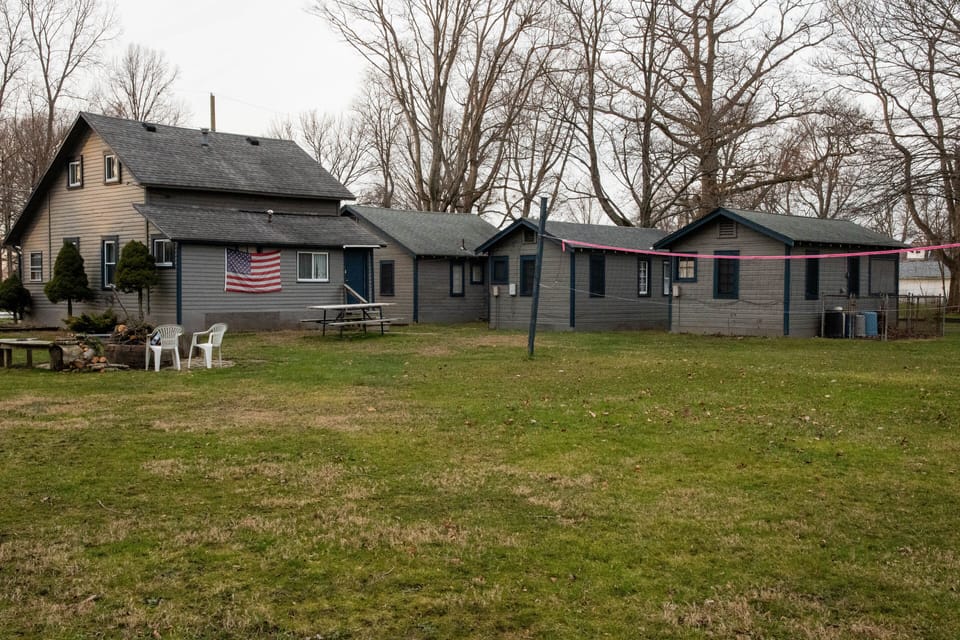 The big cottage (2 story house) is the cottage you are renting. 