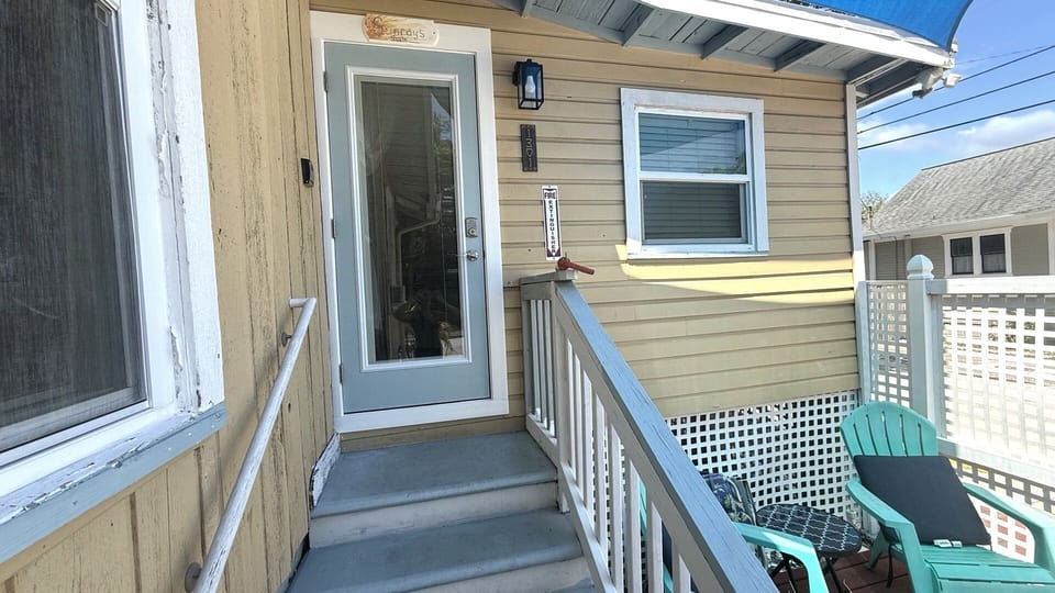 Front door with interior shade for extra light if needed
