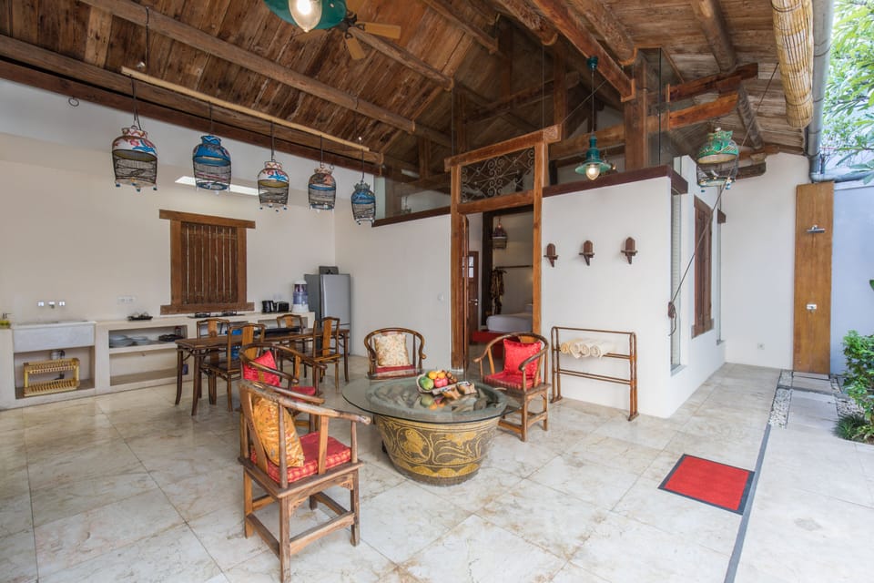 Luxury villa with all of the modern conveniences under an antique timber roof.