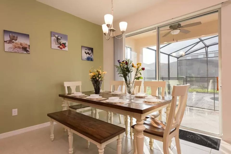 Dining area where you can all talk about the days events