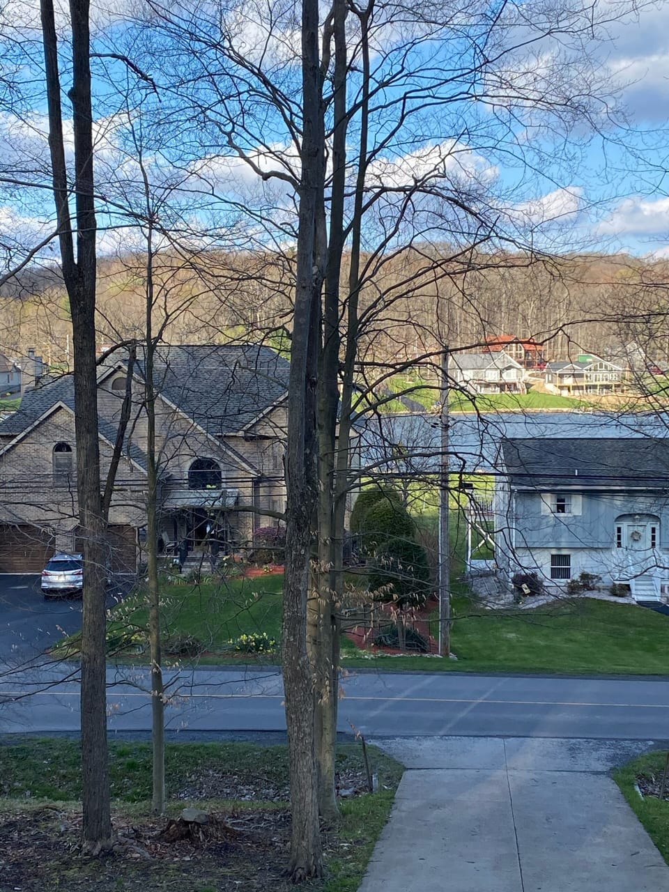 View of the lake from deck.