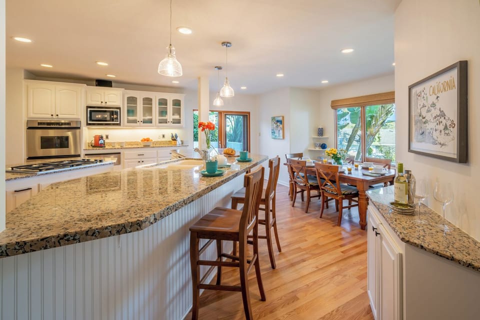 Kitchen island with additional dining space