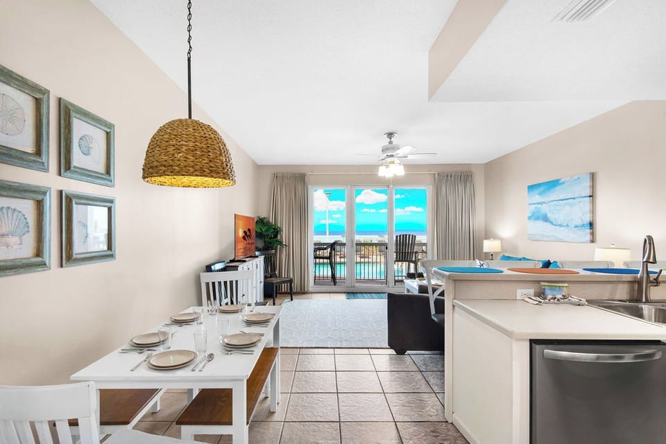Dining area with open layout and easy access to living space