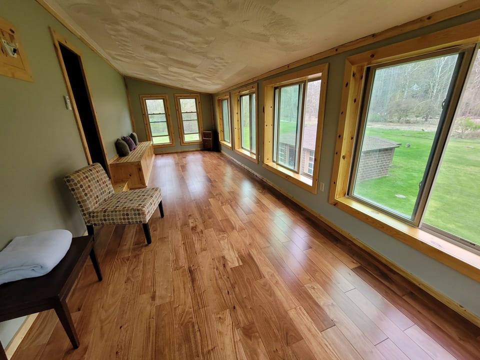 2nd story sun room - incredible views of the creek