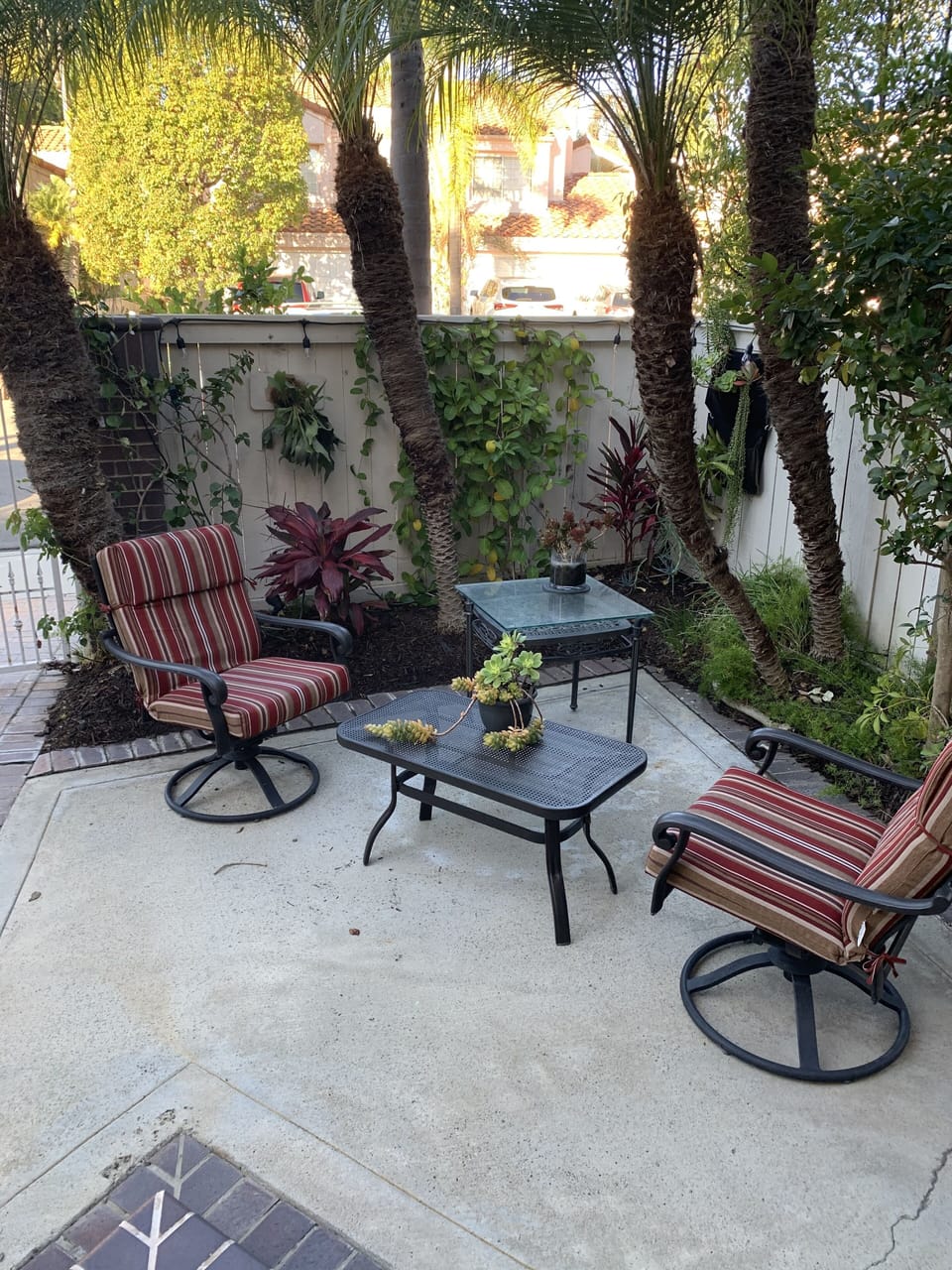 Private gated courtyard 