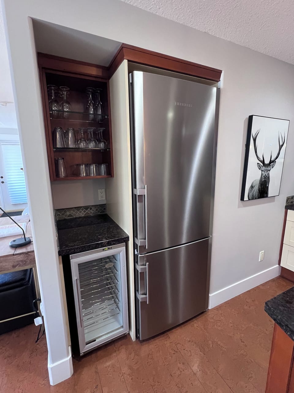 Refrigerator and Wine Fridge