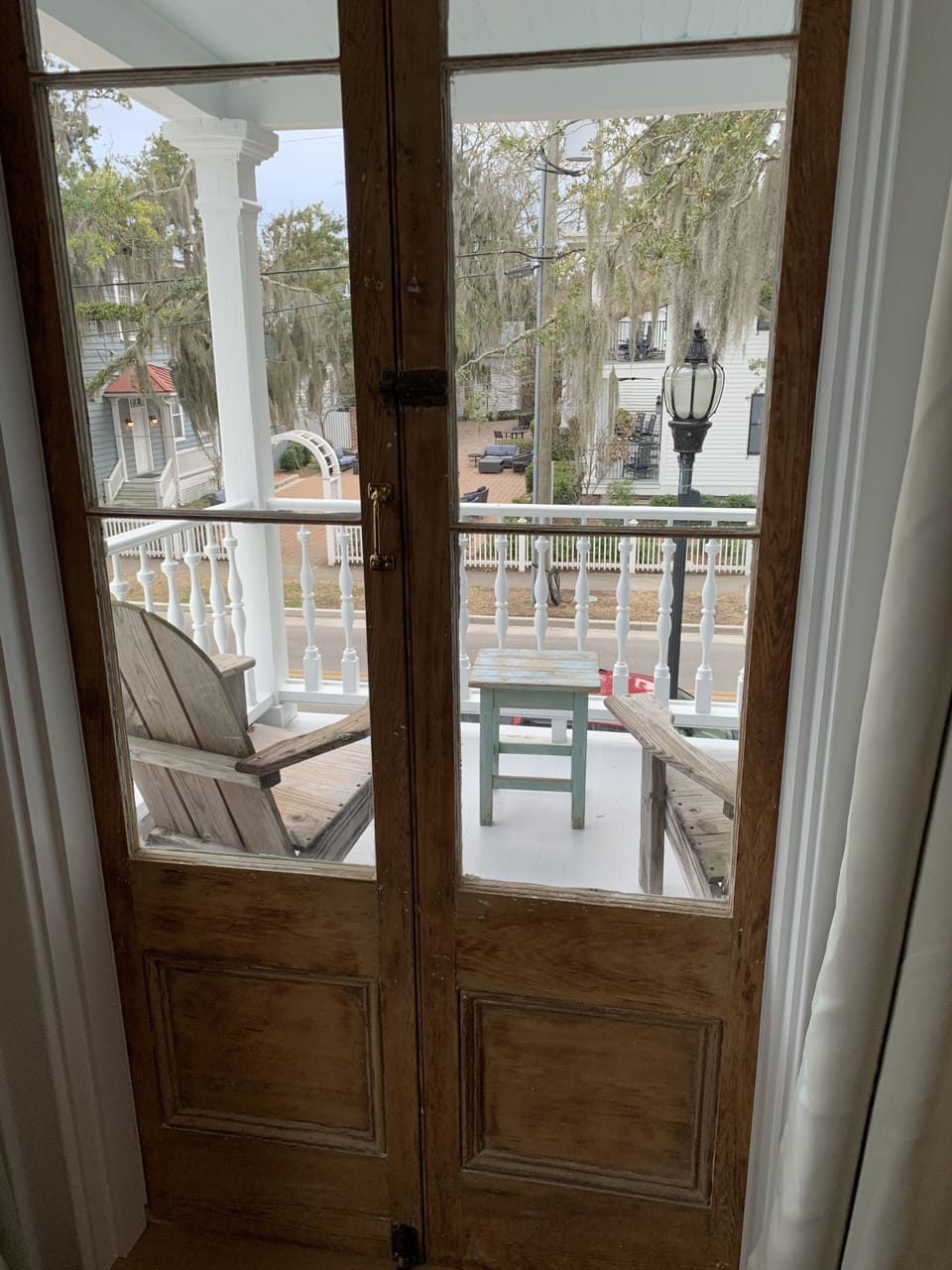 upstairs balcony