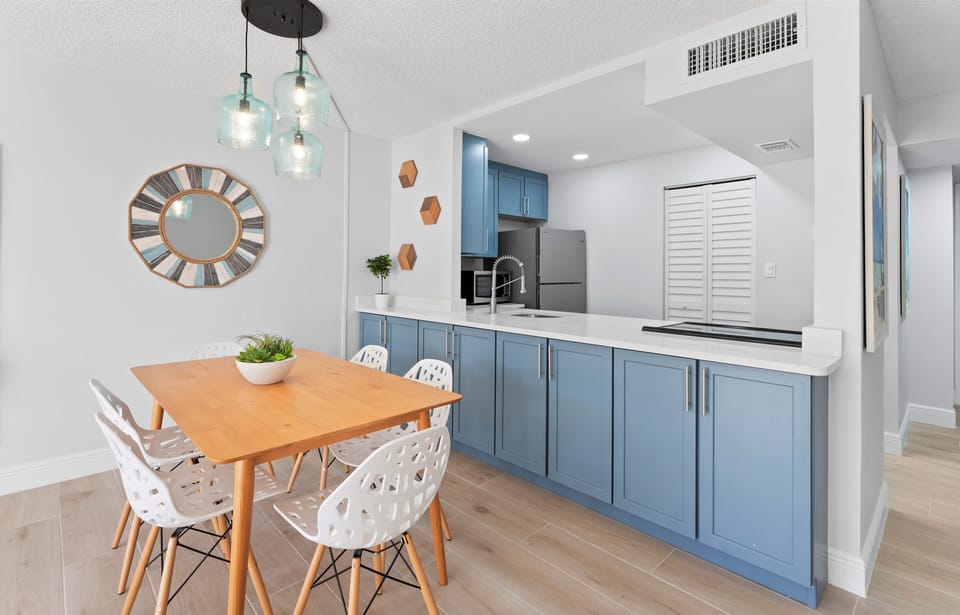 Dining area next to the kitchen!