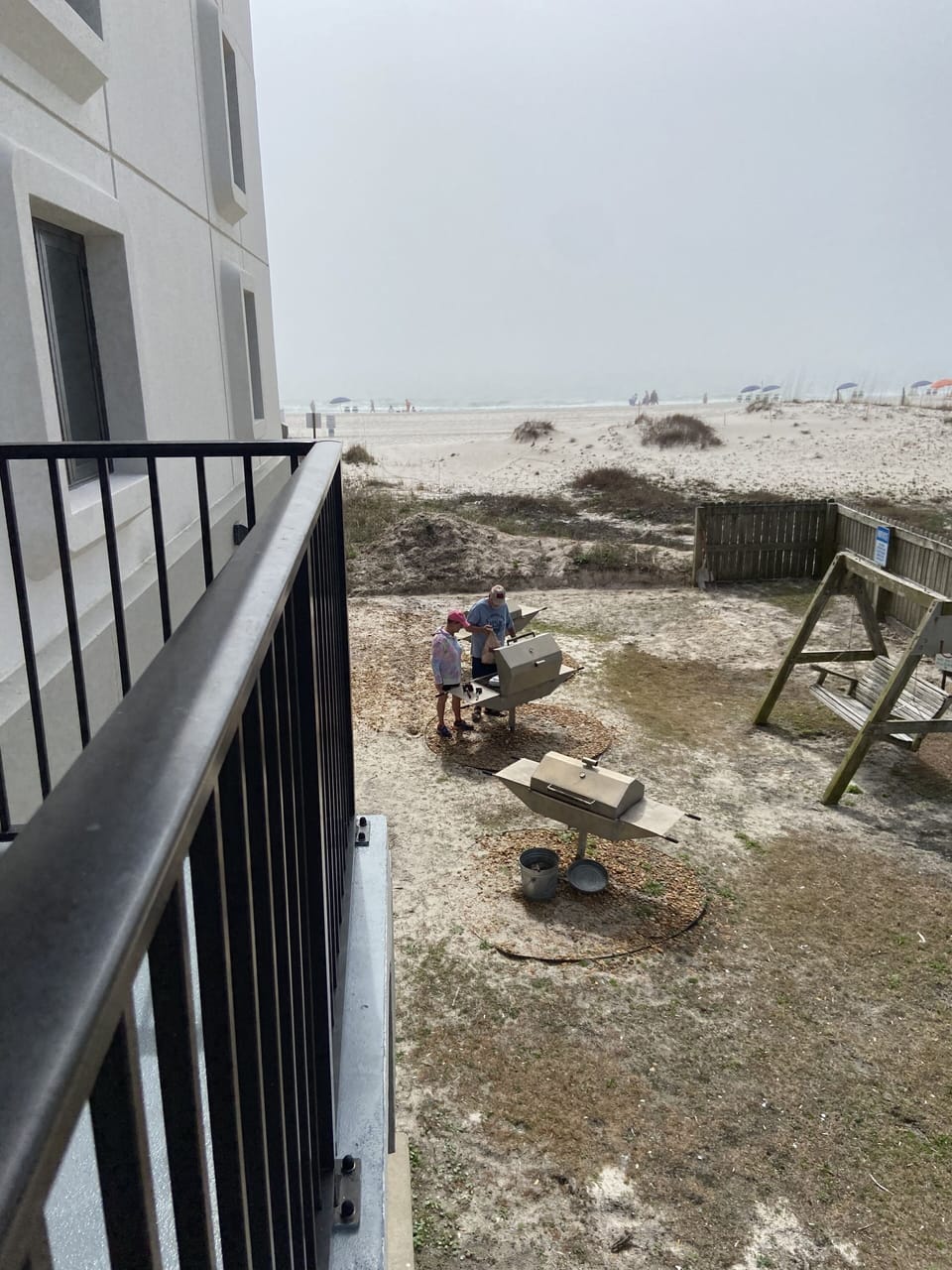 Grills available for use