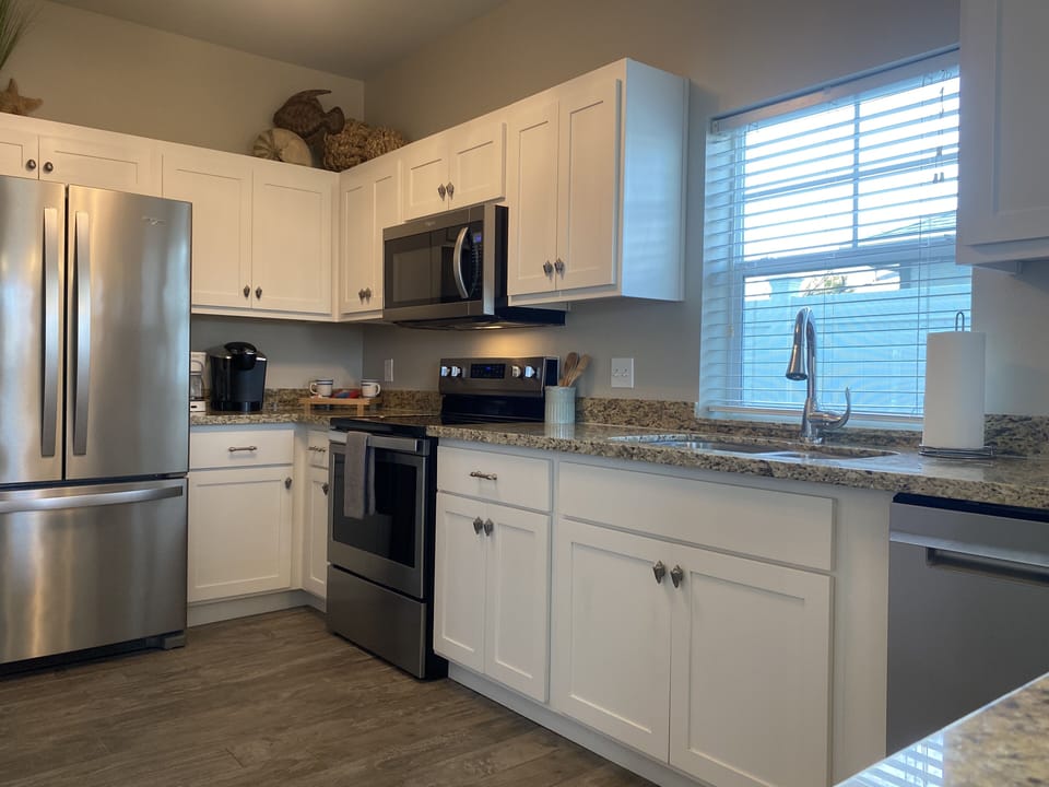 Stainless steel appliances including a dishwasher