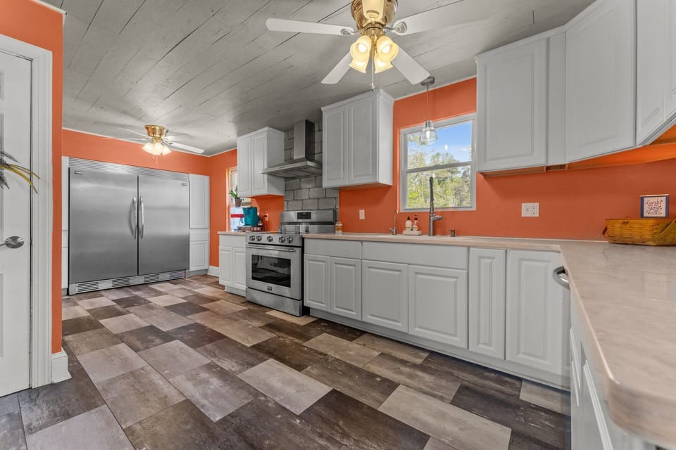 Kitchen with oversized appliances