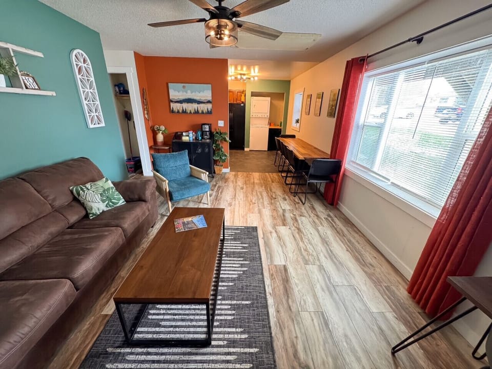 View from the front door - lots of natural light and space for your group to settle in.