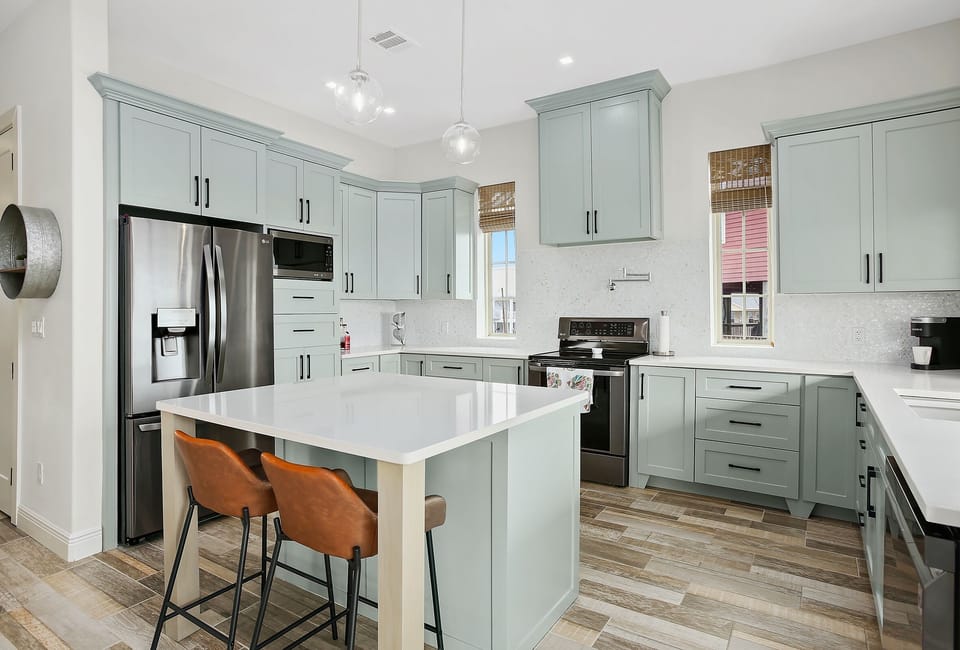 Large kitchen stocked with the essentials.See property description for more info