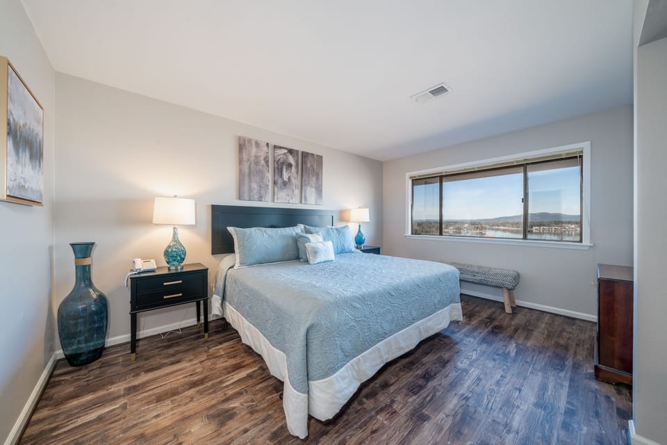 King bed with a view!