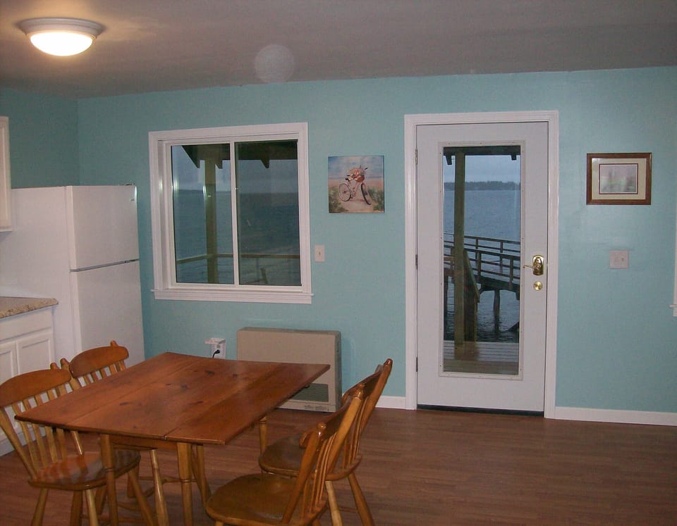 New kitchen with view of dock
