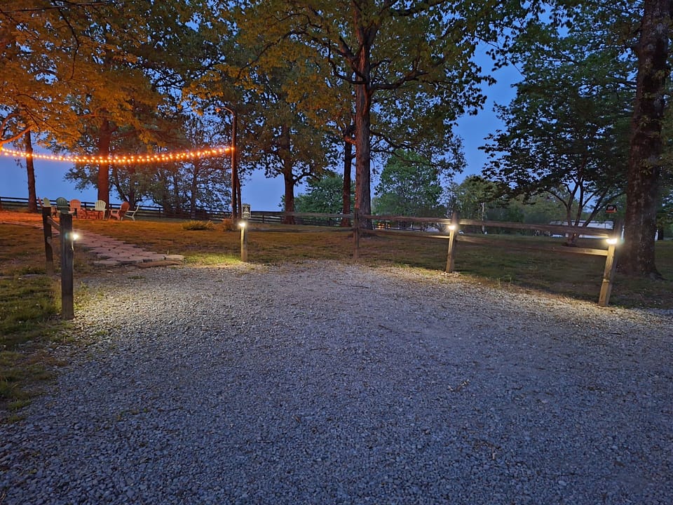Guest parking area at night