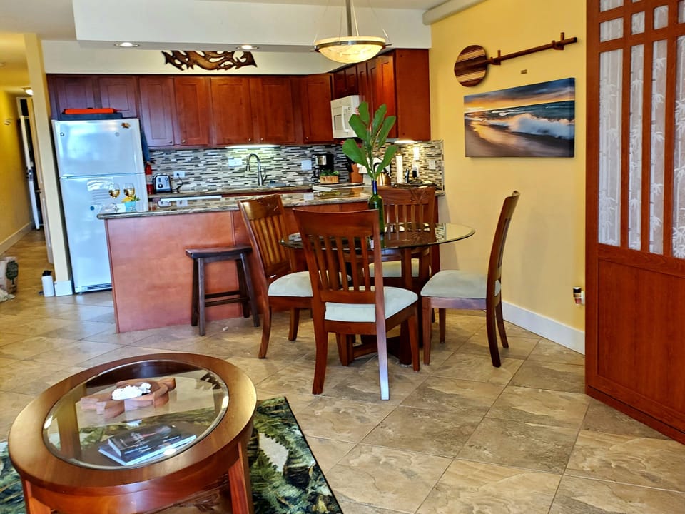 Open floor plan is perfect for entertaining or just relaxing together.