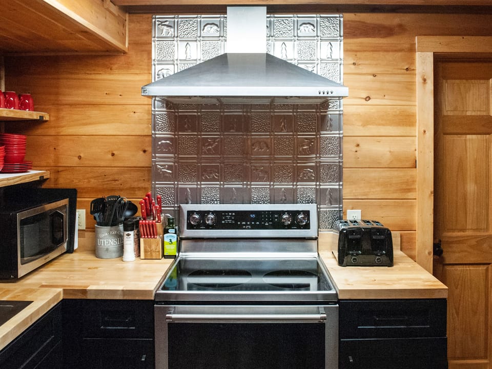 Enjoy cooking in our well-stocked kitchen in which to share recipes  and gather