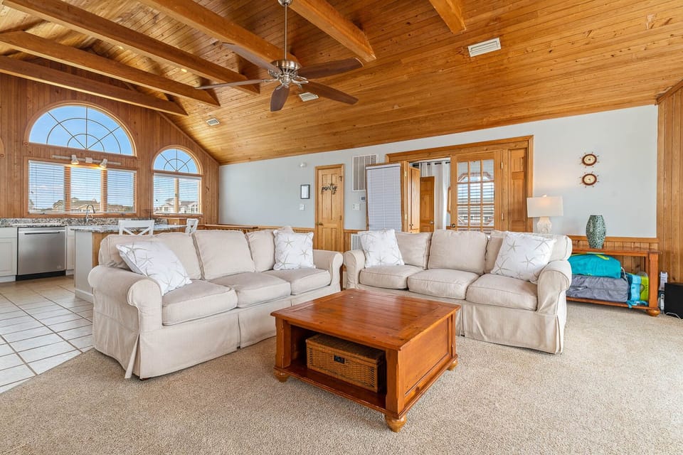 Living Area on Third Level with Ocean Views