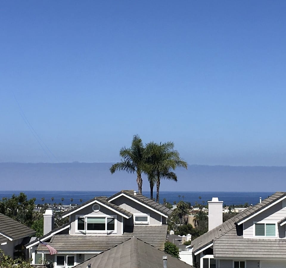 Carlsbad Ocean View Retreat is the one with the three palm trees!