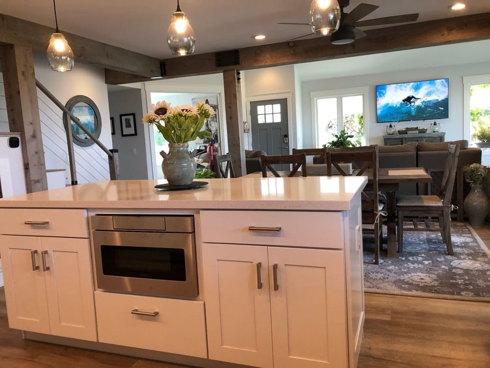 Open chef's kitchen with all the amenities and ocean views!