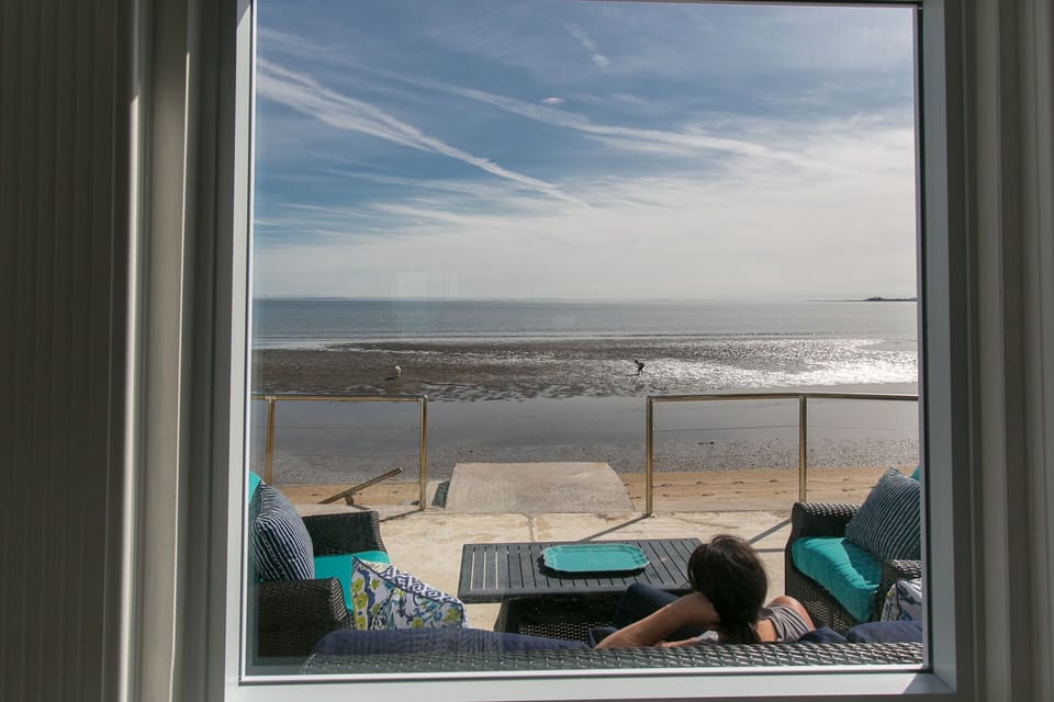 View of Long Island Sound from living room.