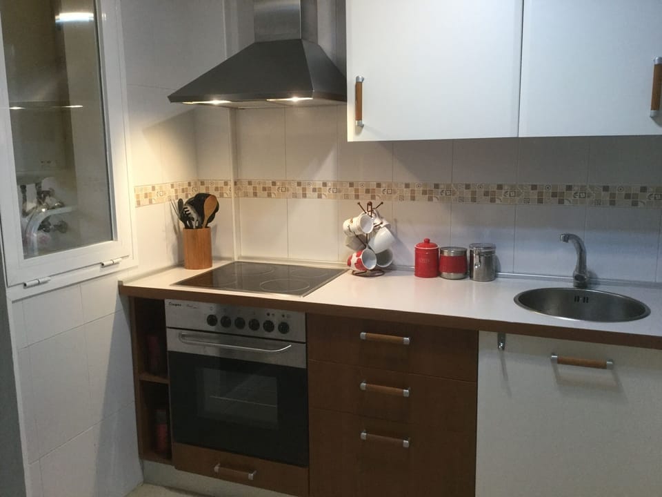 Kitchen with door to utility room