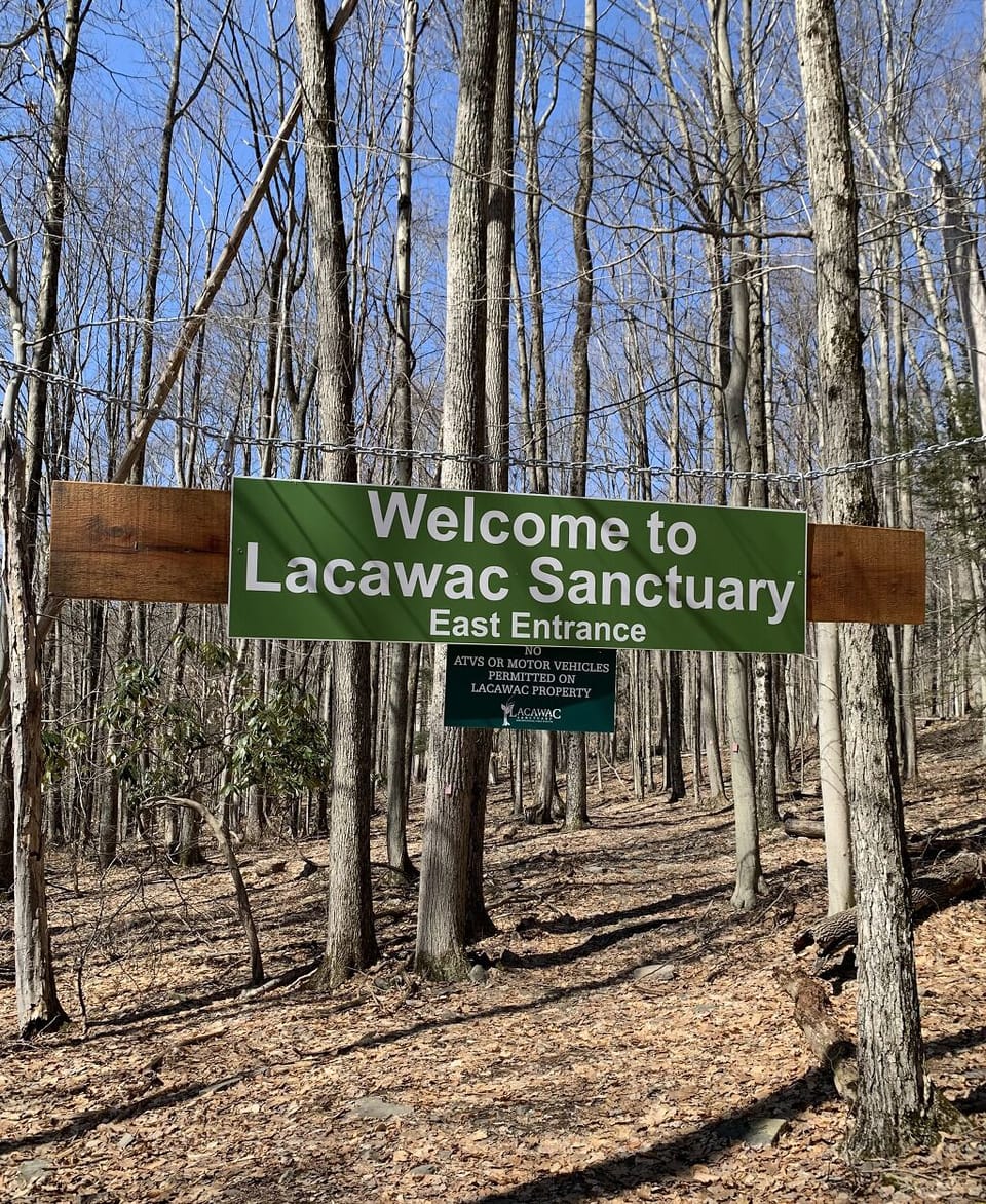 Private entrance to Lacawac Sanctuary