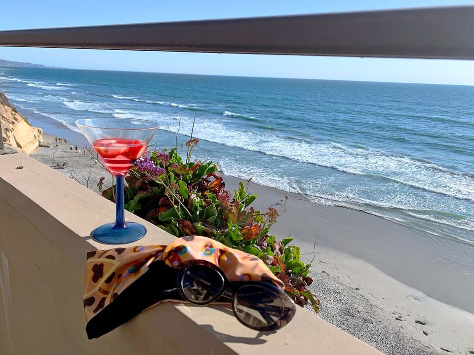 Community poolside ocean front terrace