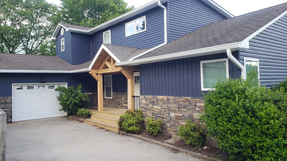 Recently renovated exterior