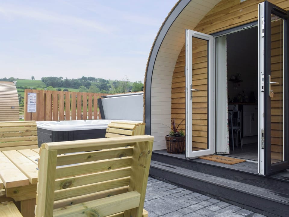 Outdoor area | Cain Pod VIP - Pods Bodyddon, Llanfyllin, near Welshpool