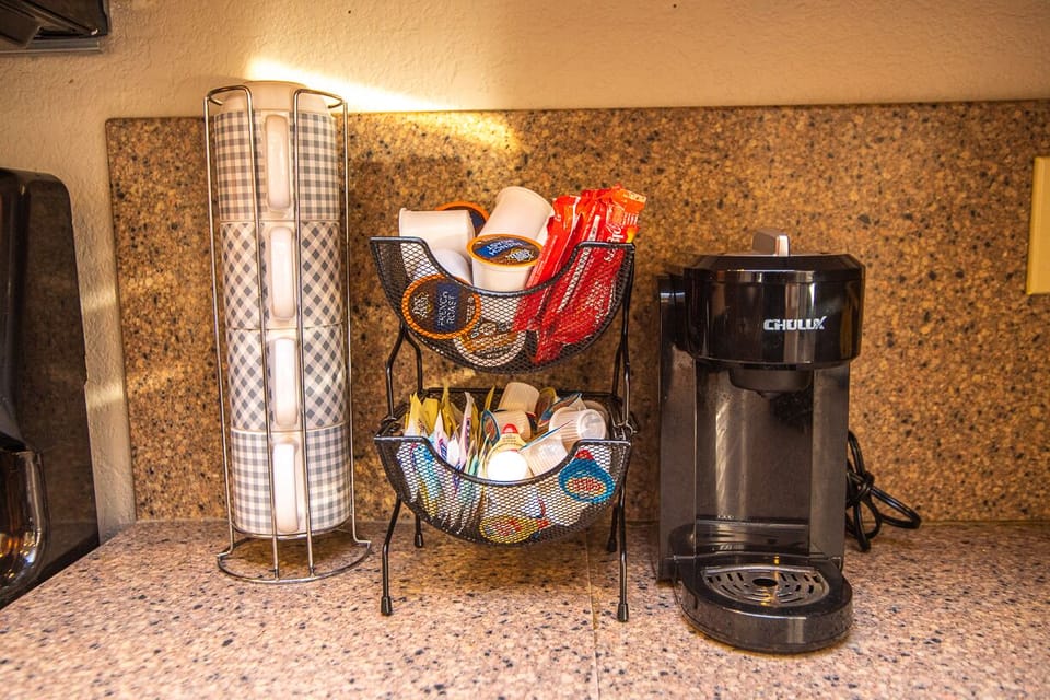 Wake up to a fresh cup of coffee compliments of the host!!