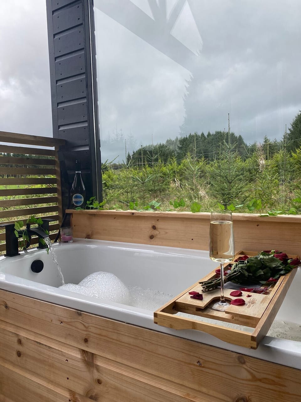 Forest Cabin outdoor bathtub