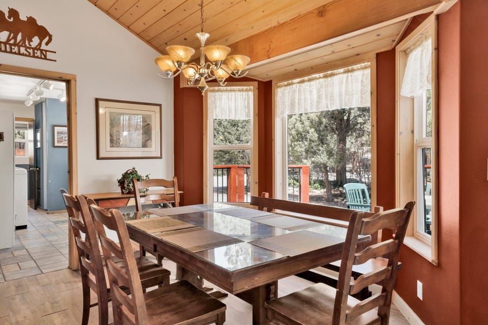 Bright dining space steps from the living room, inviting family gatherings and cozy evenings