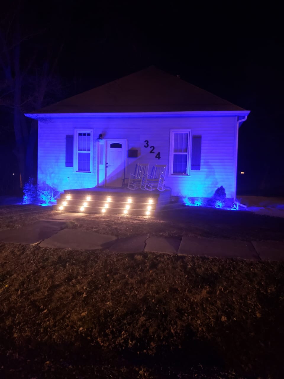 at night