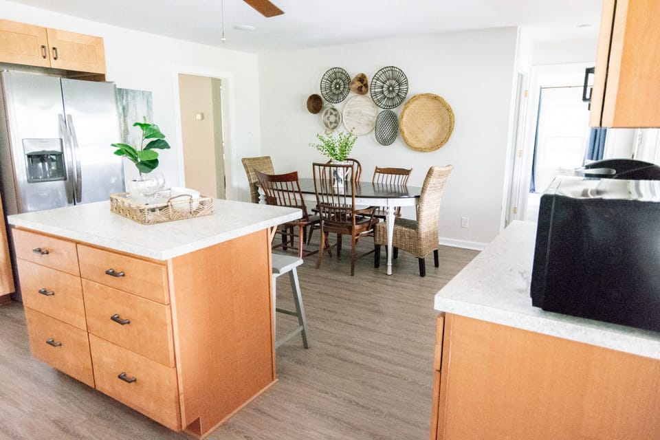 Open kitchen and dining
