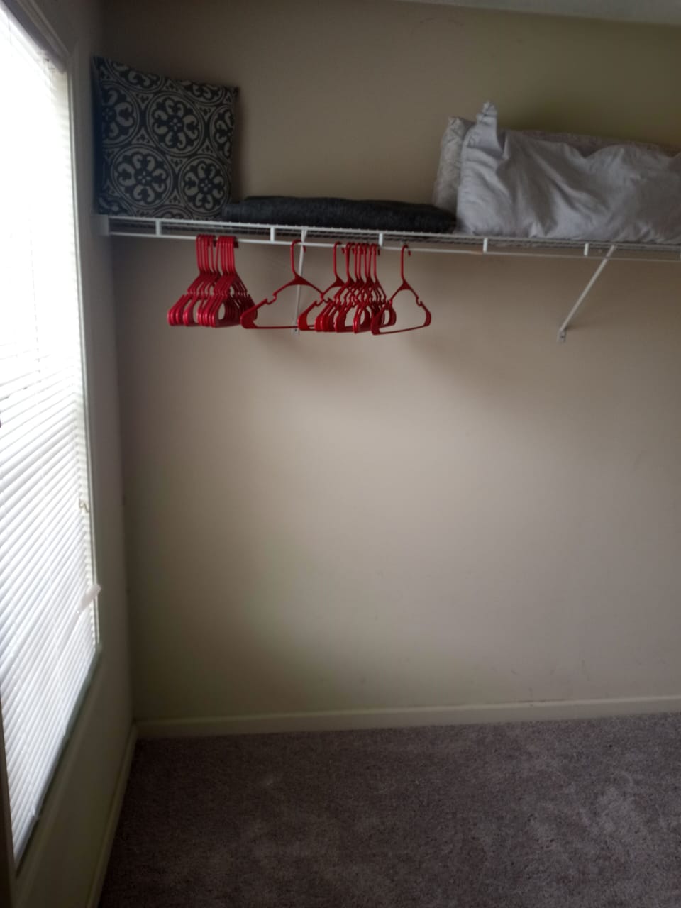 Every closet comes with hangers and additional bedding.