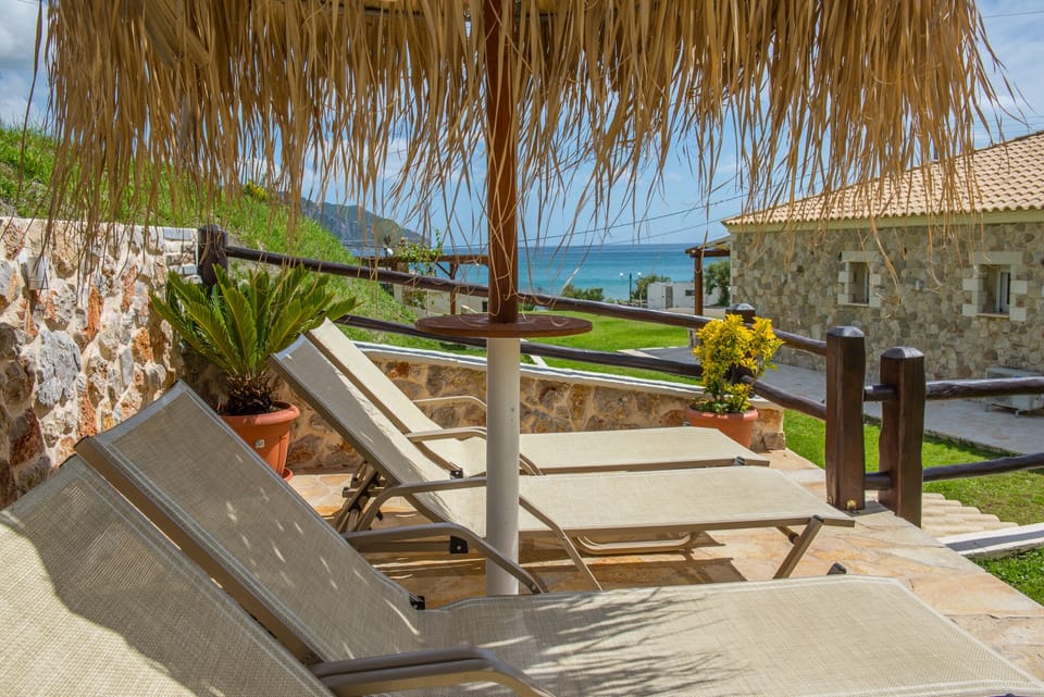 Villas Porto Odysseas Afionas Corfu Sunbeds