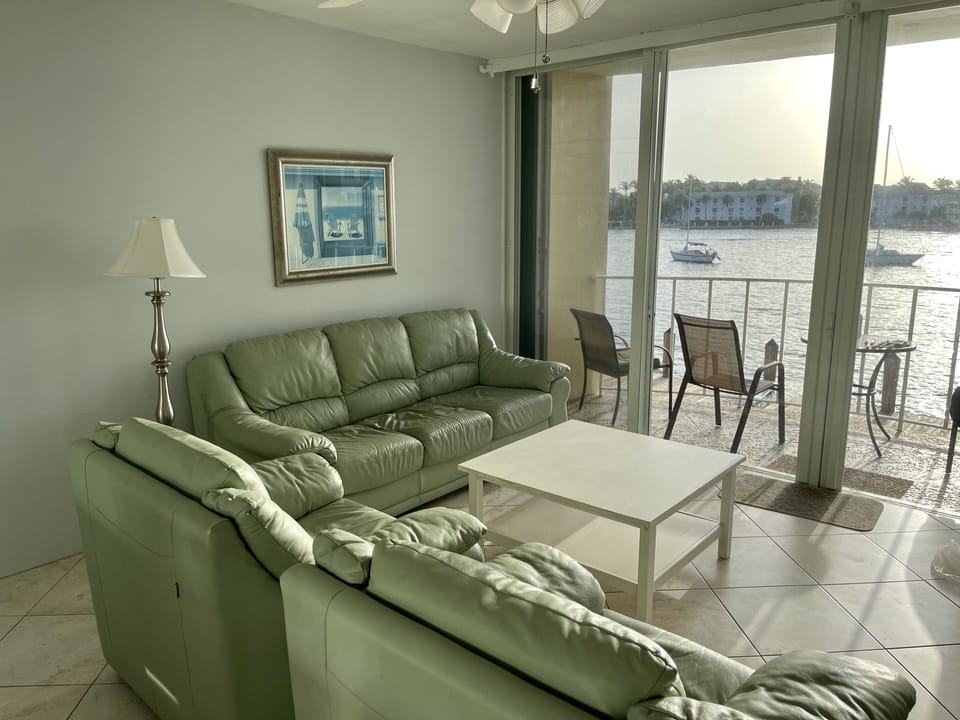 Living room with balcony