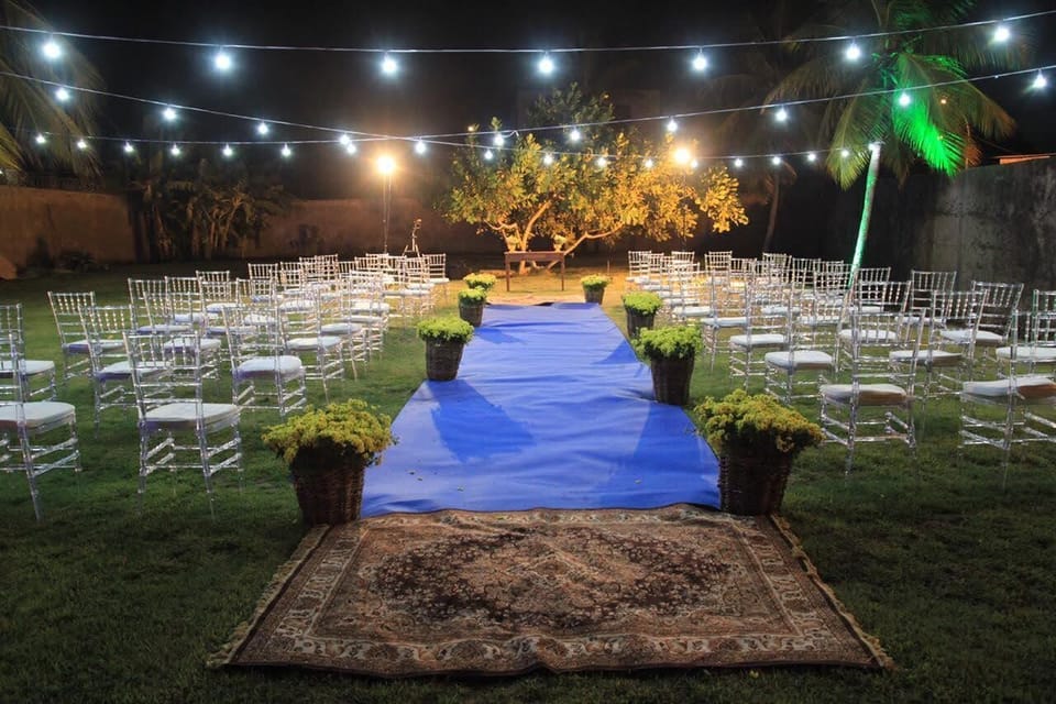 Outdoor banquet area