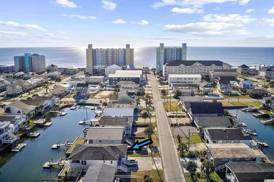 Just a short 1.5 block walk to Cherry Grove Beach!