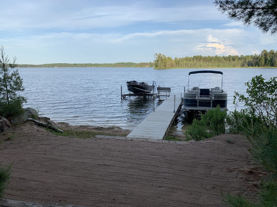 Easy access to the dock and pontoon.