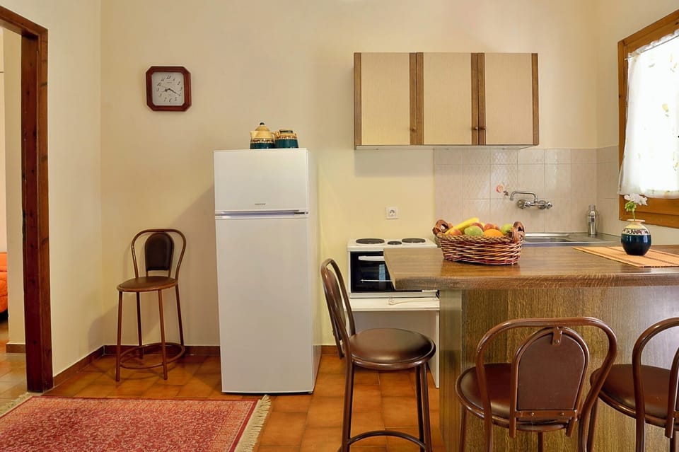 Each apartment offers an open plan kitchenette and dining area