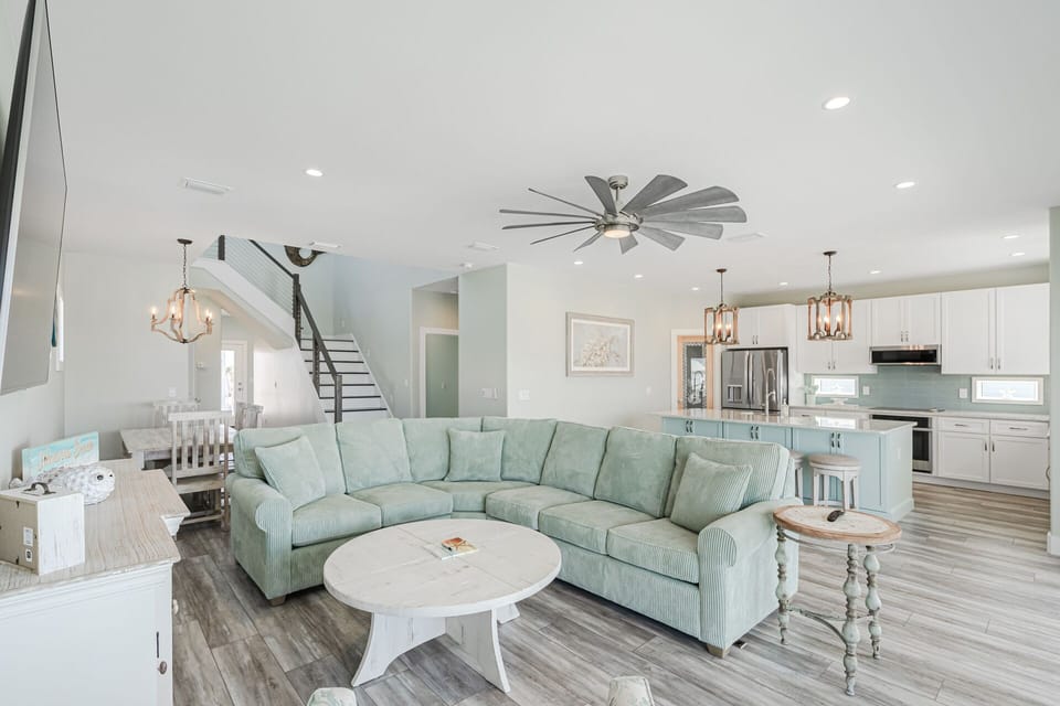 Living Room with queen sofa sleeper