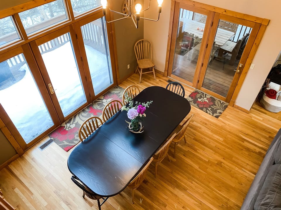 Dining area with seating for 8