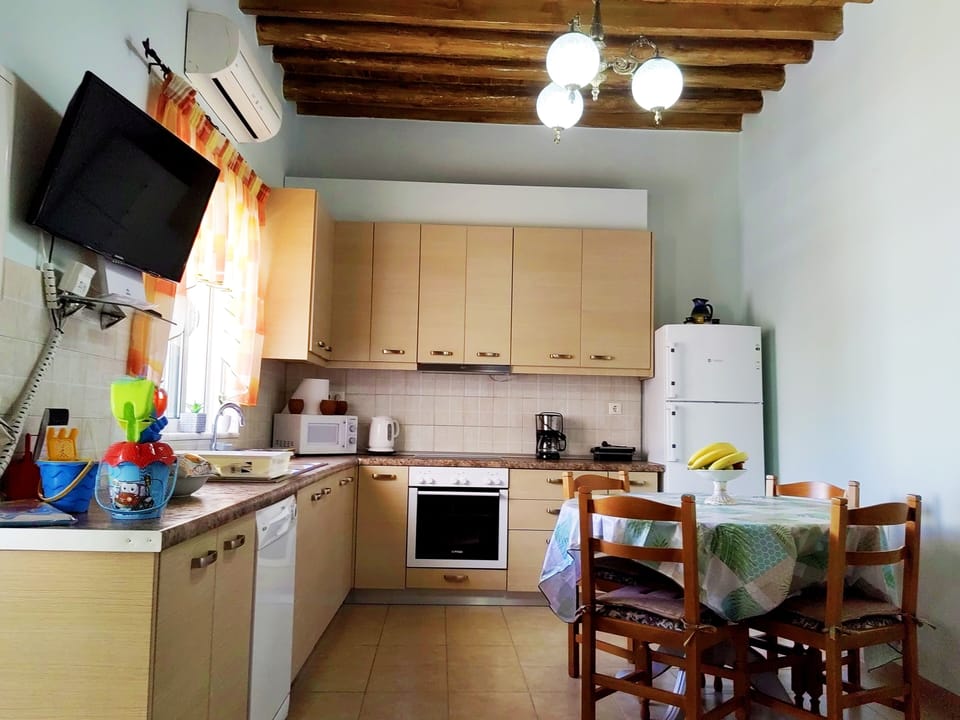 the kitchen